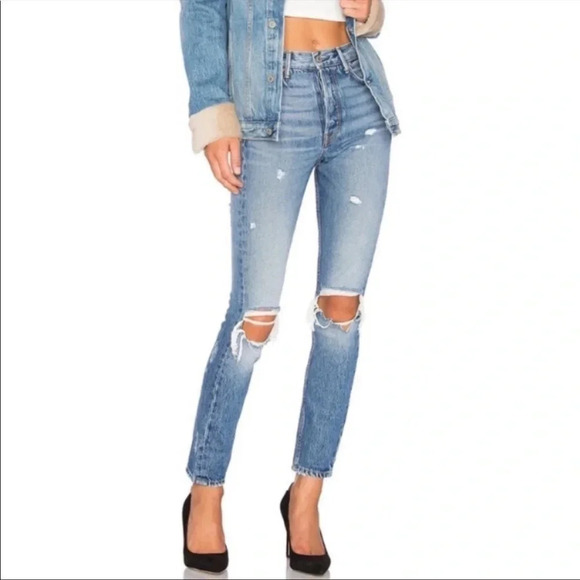 GRLFND high waisted Karolina distressed denim - Picture 1 of 16